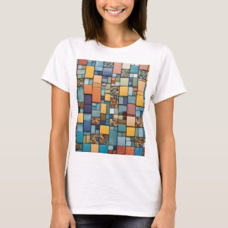 Camiseta "Camisa de Arte Mosaica Vibrante - Geométrica Colo