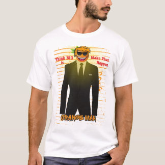 Camiseta "Camisa De Motivação Do Homem Laranja - Pense Gran