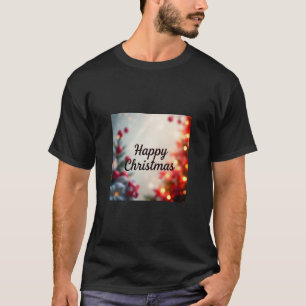 Camiseta "Camisa de Natal Feliz de Bloco Masculina - Negrit