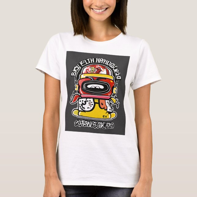 Camiseta "Camisa-Design de Cartoon Vibrante - Adicione Dive (Frente)