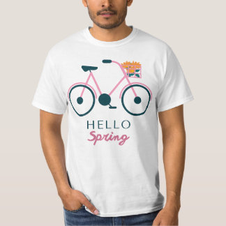 Camiseta Camisa-Design de-Primavera para Floral de Biciclet