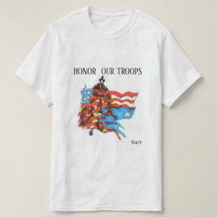 Camiseta Camisa: Dia Memorial Honra as Tropas