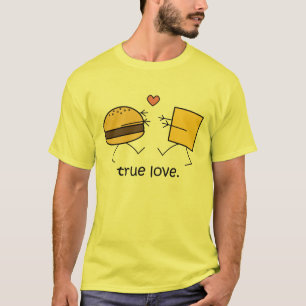 Camiseta "Camisa do amor verdadeiro" do Hamburger e do