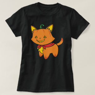 Camiseta Camisa-Gatinho de abóbora