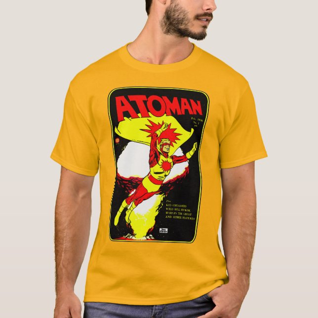 Camiseta Camisa-História em quadrinhos ATOMAN de 1940 (Frente)