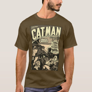 Camiseta Camisa-História em quadrinhos (monotone) CAT-MAN d