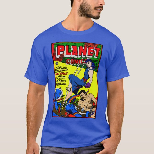 Camiseta Camisa-História em quadrinhos planeta da década de (Frente)