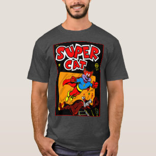Camiseta Camisa-História em quadrinhos SuperCat de 1940