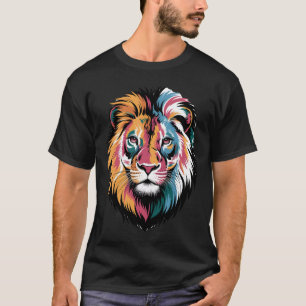Camiseta Camisa-Leão-Leão-Irritada Camisa-Leão-Leão-Leão-Le
