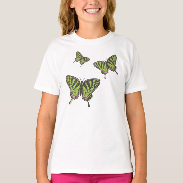 Camiseta Camisa-luz-bebê e rabo-de-cavalo (Frente)