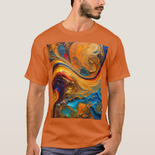 Camiseta Camisa-mestre de Abstrato de óleo e água opulente