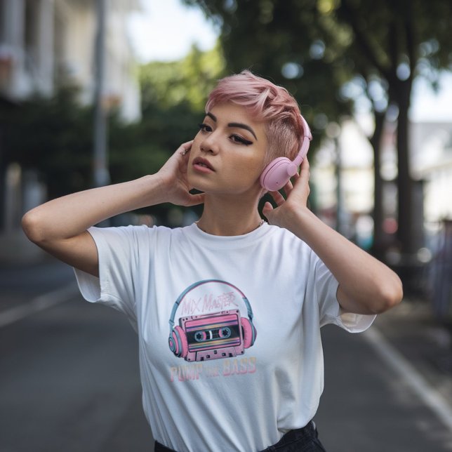Camiseta Camisa-mestre de mistura rosa vibrante (Criador carregado)