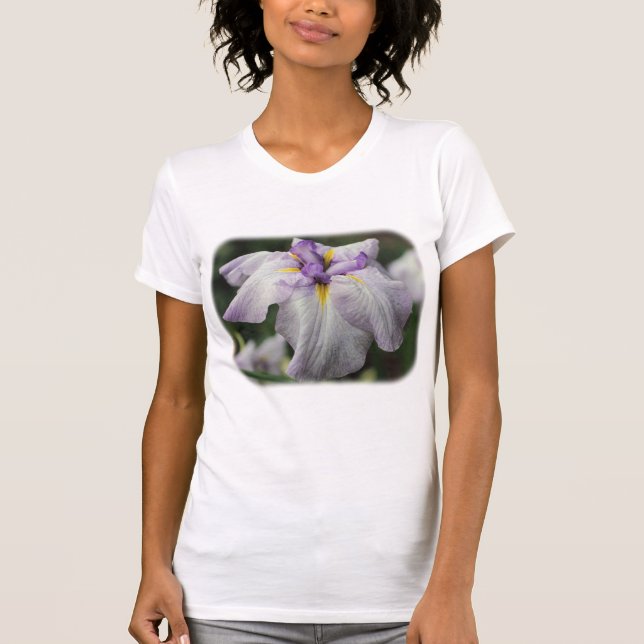 Camiseta Camisa-Natureza Floral Iris Japonesa Roxa (Frente)