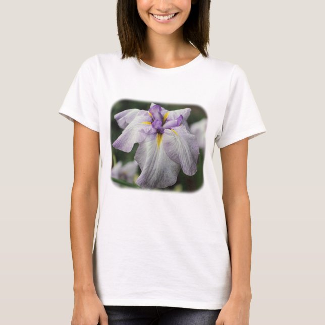 Camiseta Camisa-Natureza Floral Iris Japonesa Roxa (Frente)