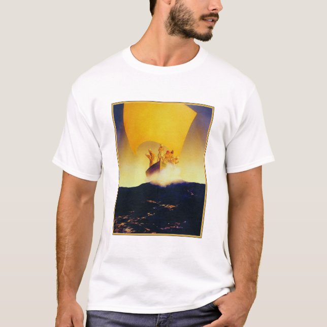 Camiseta Camisa: Navio pirata - por Maxfield Parrish (Frente)