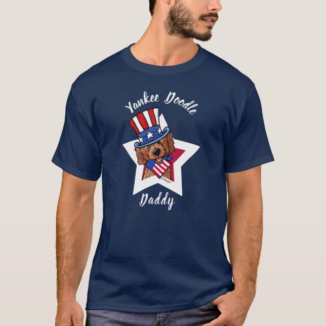 Camiseta Camisa-Pai KiniArt Red Yankee Doodle (Frente)
