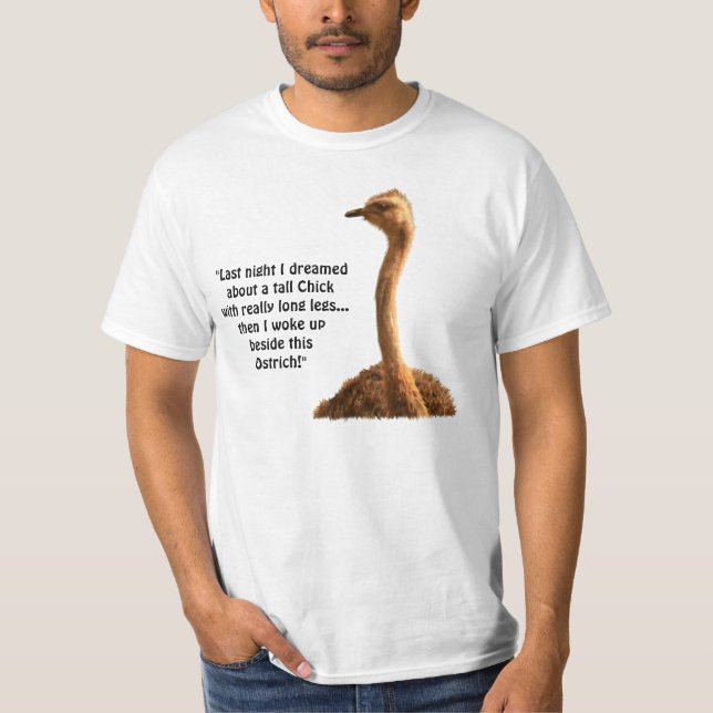 Camiseta Camisa-Piada de Ostrich Bird Funny (Frente)