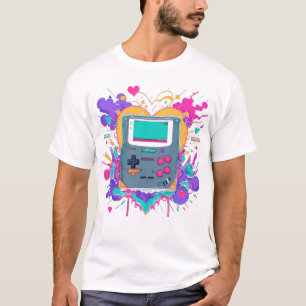 Camiseta Camisa-Pop de-jogador retrô - Estilo de arte de jo