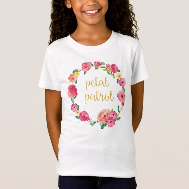 Camiseta Camisa-Presente da Garota-Flor da Patrulha Petal (Frente)