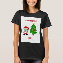 Camiseta Camisa-preto das mulheres do Queijo de Natal