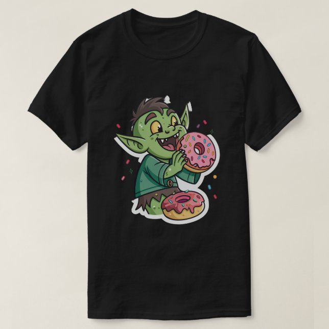 Camiseta Camisa-Rosquinha de cristal de Quirky Goblin: Fant (Frente do Design)
