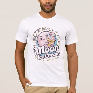 Camiseta Camisa-Sorvete-lua