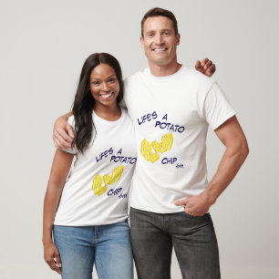 Camiseta Camisa-T: A vida é um chip de batata