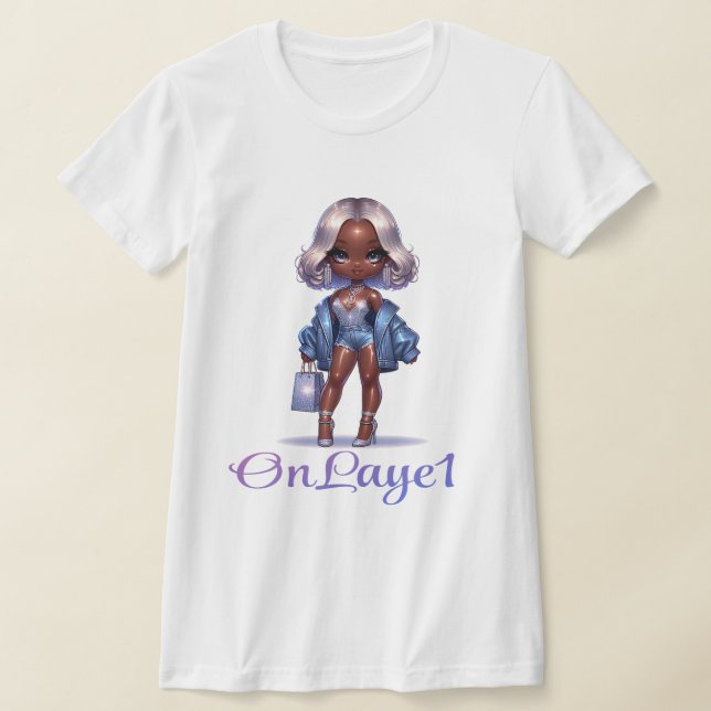 Camiseta Camisa-T Ajustado fina "OnLaye1" feminino (Postura )