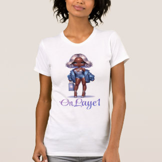 Camiseta Camisa-T Ajustado fina "OnLaye1" feminino