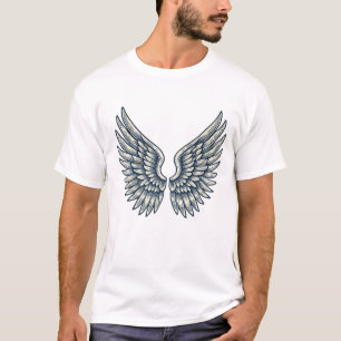 Camiseta Camisa-T Angélica das Asas Celestiais