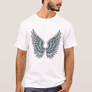 Camiseta Camisa-T Angélica das Asas Celestiais