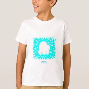 Camiseta Camisa-T Básica Branca de Inverno