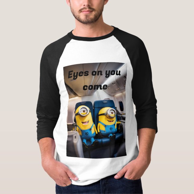Camiseta Camisa-T básica de 3/4 Capas masculinas de Raglan: (Frente)