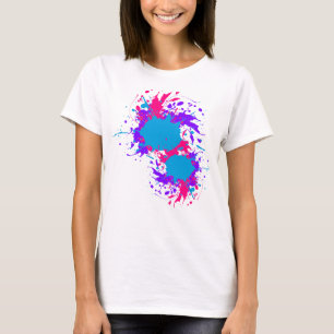Camiseta Camisa-T básica de abstrato Paint Splatter