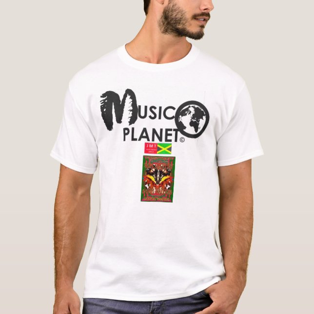 Camiseta Camisa-T básica de homem do MSIC PLANET (Frente)