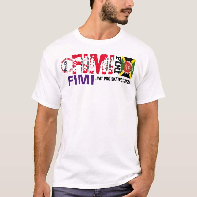 Camiseta Camisa-T básica masculina do FIMI SK8 (Frente)