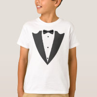 Camisa-T branca e preta do smoking