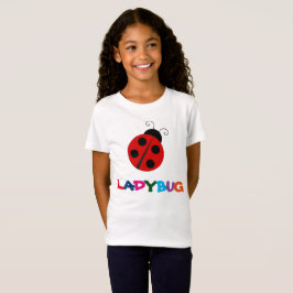 Camiseta Camisa-T Branca, Meninas de Ladybug