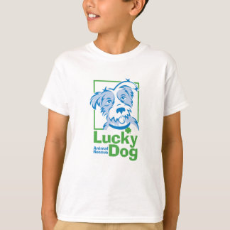 Camiseta Camisa-T-Cachorro Sortuda da Criança