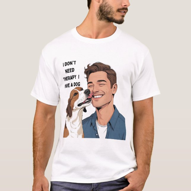 Camiseta Camisa-T Cão de Suporte Emocional (Frente)