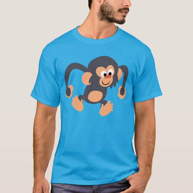 Camiseta Camisa-T Chimpanzé de Bouncy Bonita (Frente)