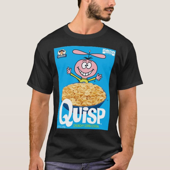 Camiseta Camisa-T Clássica De Cereal De Quisp (Frente)