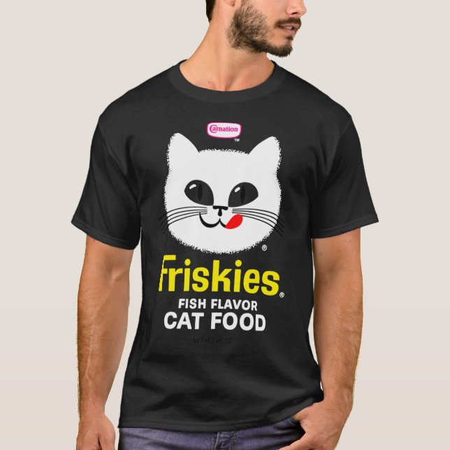 Camiseta Camisa-T clássica de comida de gato-do-mato-viciad (Frente)
