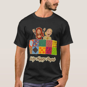 Camiseta Camisa-T Clássica de Pessoas Felizes e Brilhantes