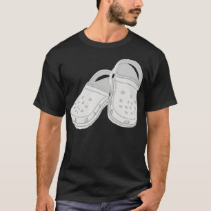 Camiseta Camisa-T clássica do Calçado branco do Crocs Clo