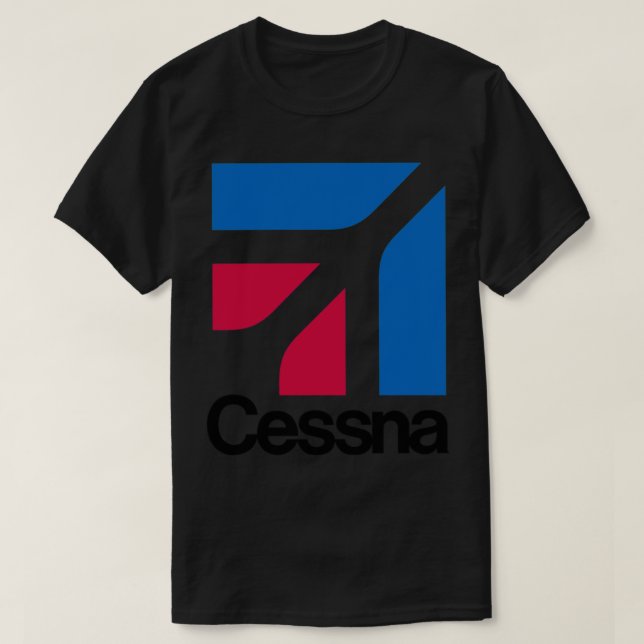 Camiseta Camisa-T clássica do logotipo Cessna (Frente do Design)