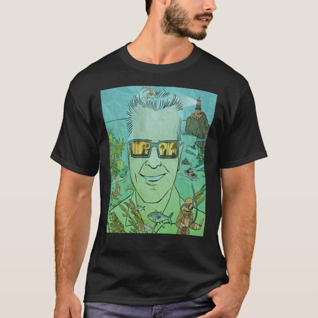 Camiseta Camisa-T clássica Dourada de Huell Howser Californ (Frente)