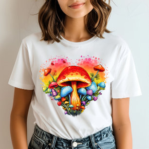 Camiseta Camisa-T-cogumelo-vibrante
