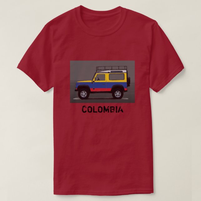 Camiseta Camisa-T COLOMBIA (Frente do Design)