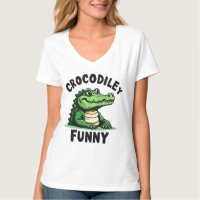 Camisa-T-Crocodilo-Acessível - Crocodilo Engraçado